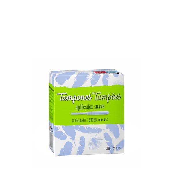 Tampones super Deliplus con aplicador suave