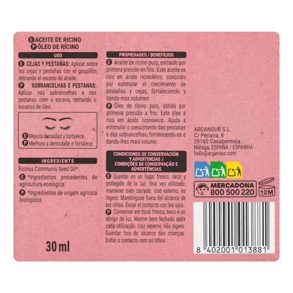 Etiqueta / ingredientes