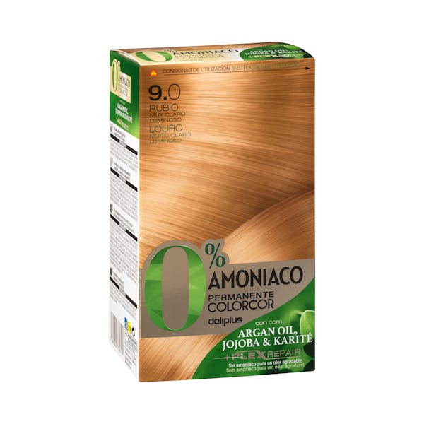 Coloración permanente 9.0 rubio muy claro luminoso Deliplus 0% amoníaco