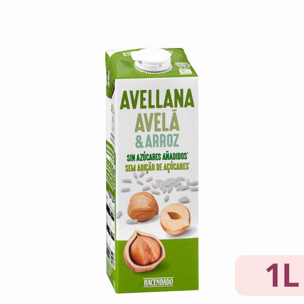 Bebida de avellana y arroz sin azúcares añadidos Hacendado