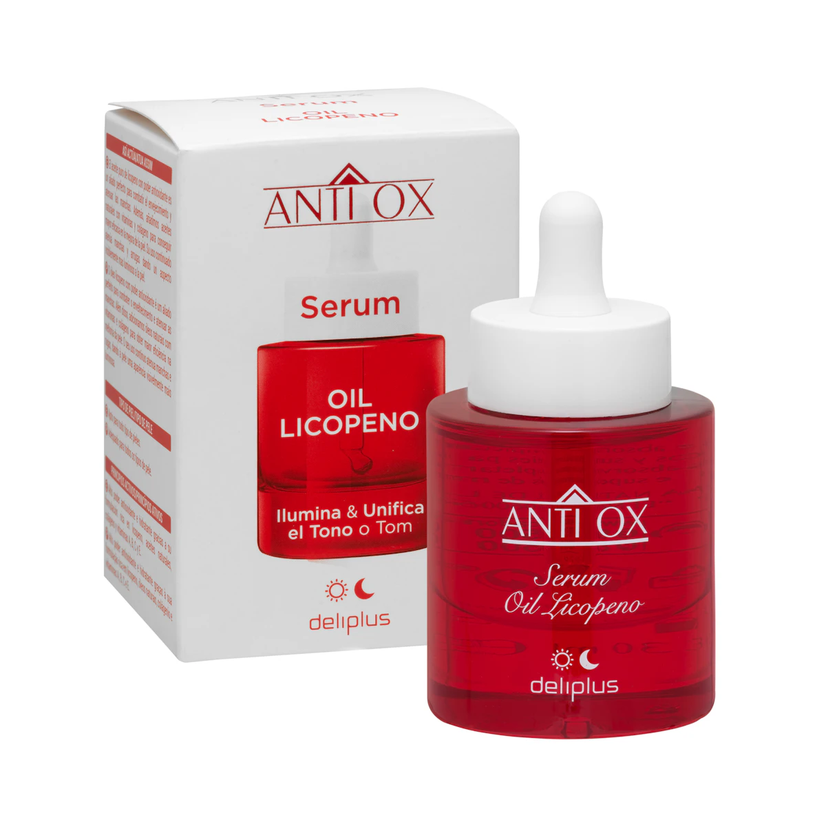 Sérum facial aceite Licopeno Anti Ox ilumina y unifica – Mercadona – صورة إعلانية للمنتج