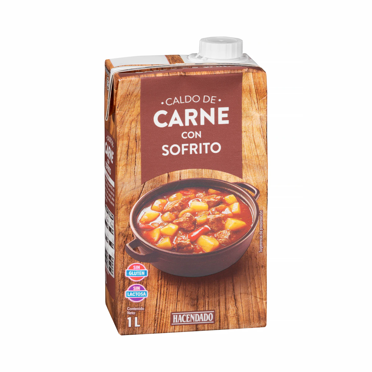 Caldo de carne con sofrito Hacendado – Mercadona – صورة إعلانية للمنتج