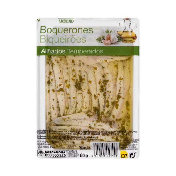 Boquerones aliñados Hacendado