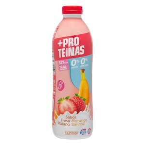 Bebida láctea desnatada sabor fresa y plátano +Proteínas Hacendado 0% m.g 17,4 g proteínas