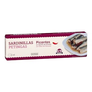 Sardinillas picantes Hacendado en aceite de girasol