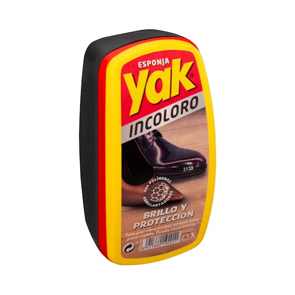 Esponja de calzado incoloro brillo y protección Yak