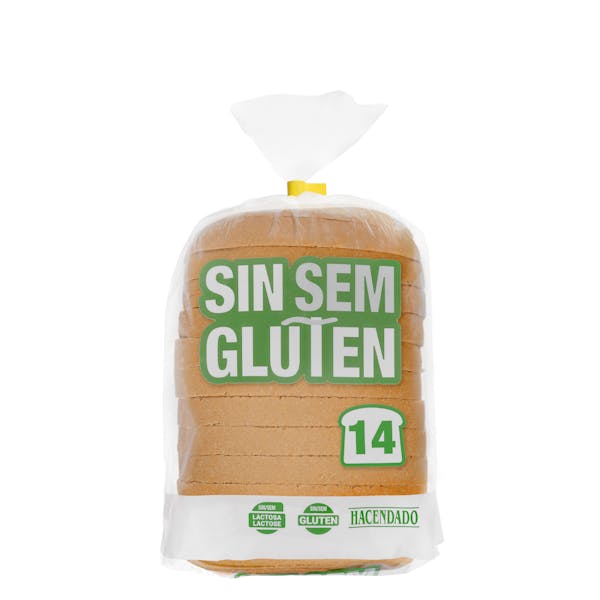 Pan de molde sin gluten blanco Hacendado