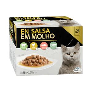 Adult cat bites in sauce Delikuit