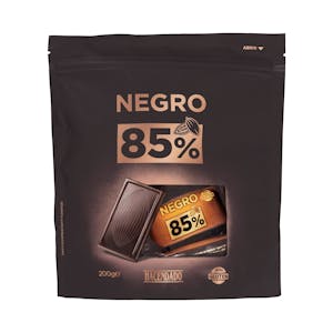 Porciones de Chocolate negro 85% cacao extrafino Hacendado