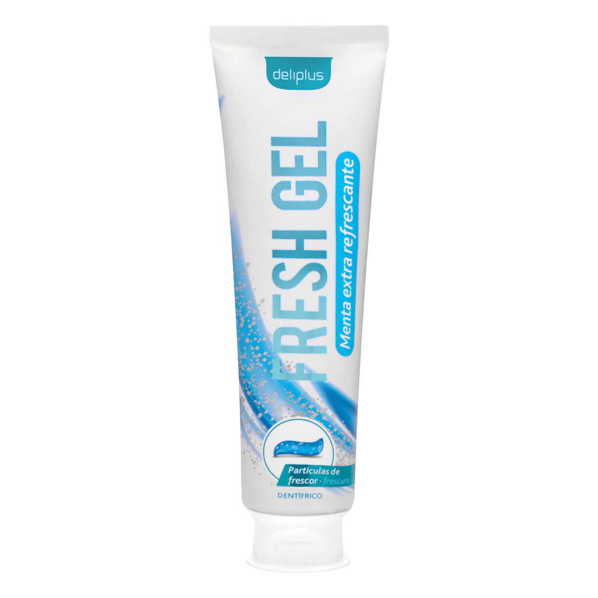 Dentífrico Fresh Gel Deliplus menta extra refrescante – Mercadona – صورة إعلانية للمنتج