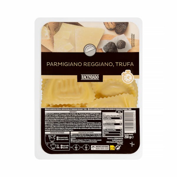 Imagen de Pasta fresca medialunas rellenas de parmigiano reggiano y trufa Hacendado