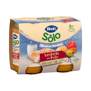 Papilla verduritas con pollo Hero Solo buenas noches +6 meses