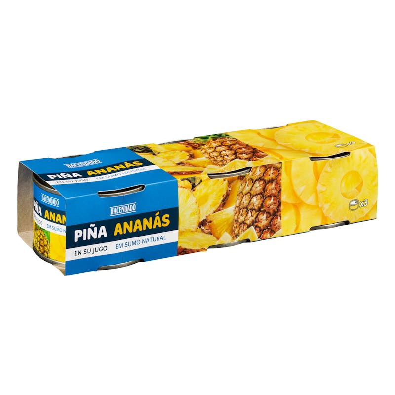Piña en su jugo Hacendado rodajas