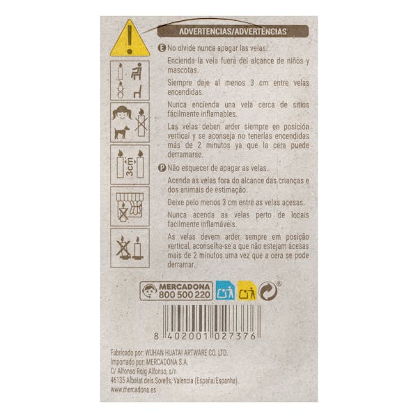Velas de cumpleaños Hacendado