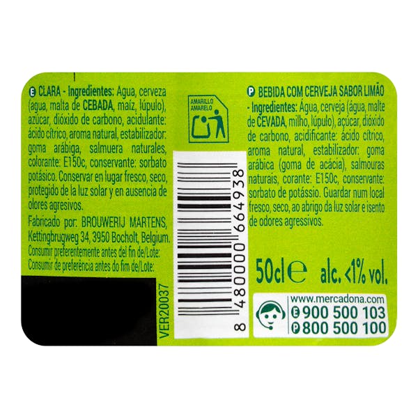 Cerveza Shandy Steinburg sabor limón