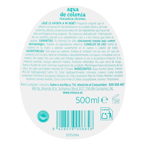 Agua de colonia bebé Nenuco