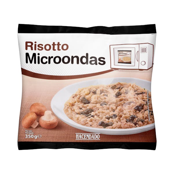 Imagen de Risotto de setas para microondas Hacendado ultracongelado