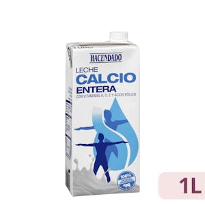 Leche entera calcio Hacendado