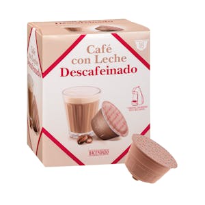 Café con leche en cápsula descafeinado Hacendado