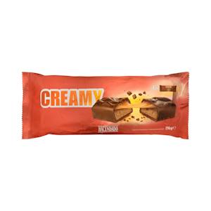 Barritas Creamy de chocolate y caramelo Hacendado rellenas con crema de turrón