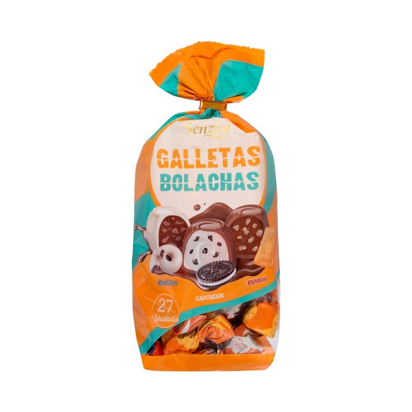 Surtido bombones Senzza de chocolate con galleta Cacaocream, Roditas y Animadas