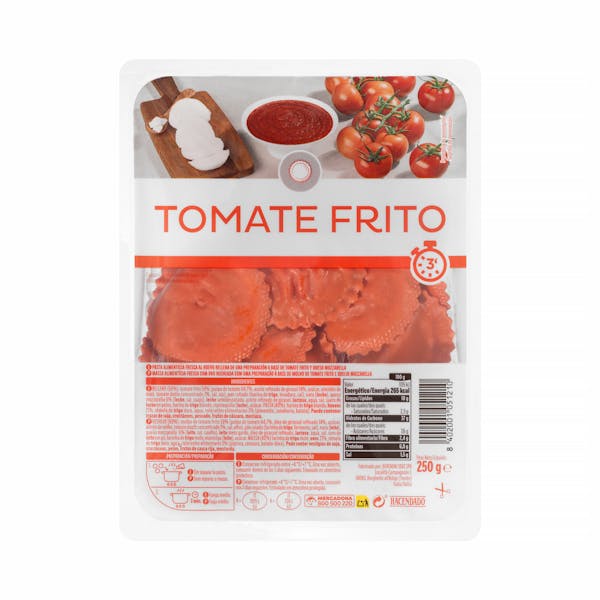 Imagen de Pasta fresca girasoles rellena de tomate frito y queso mozarella Hacendado