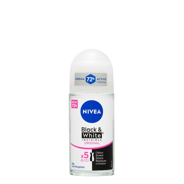 Desodorante roll-on Invisible Black & White Nivea antitranspirante