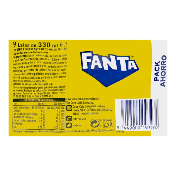 Refresco Fanta limón