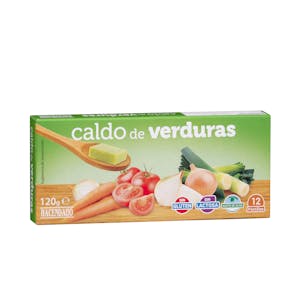 Caldo de verduras Hacendado en pastillas