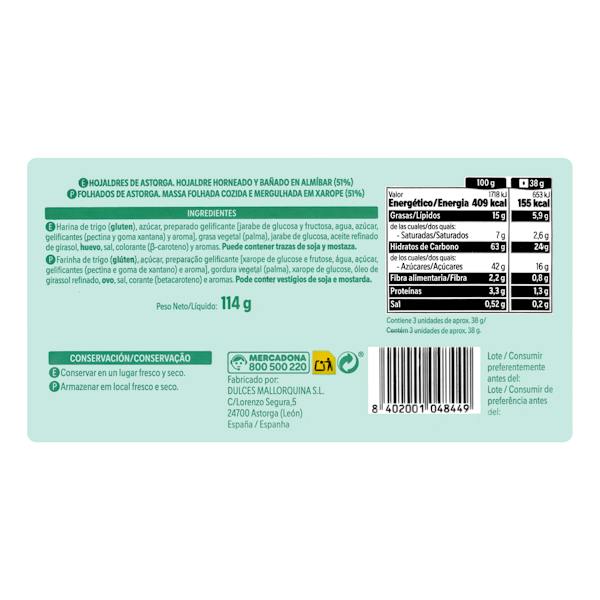 Etiqueta / ingredientes