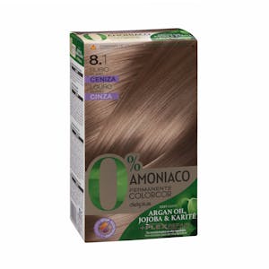 Coloración permanente 0% amoníaco 8.1 rubio claro ceniza Colorcor