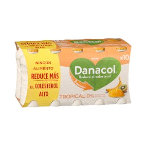 Bebida láctea tropical Danacol 0% azúcares añadidos