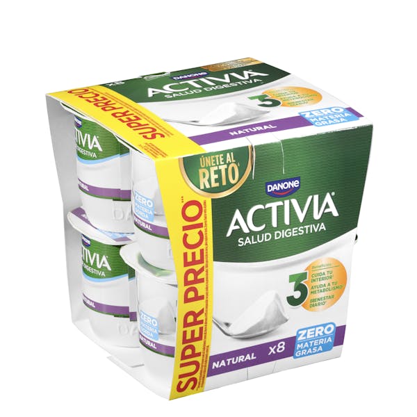 Bífidus desnatado natural Activia zero m.g.