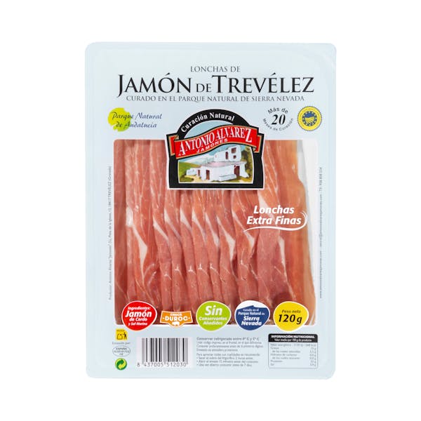 Imagen de Jamón de Trevélez lonchas extra finas Antonio Álvarez