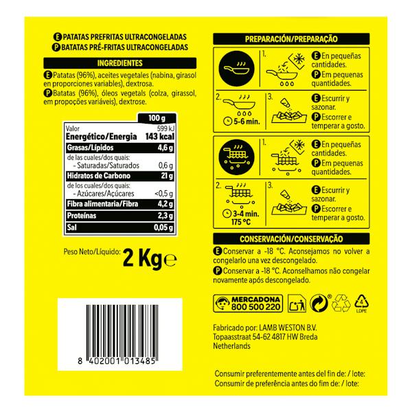 Etiqueta / ingredientes