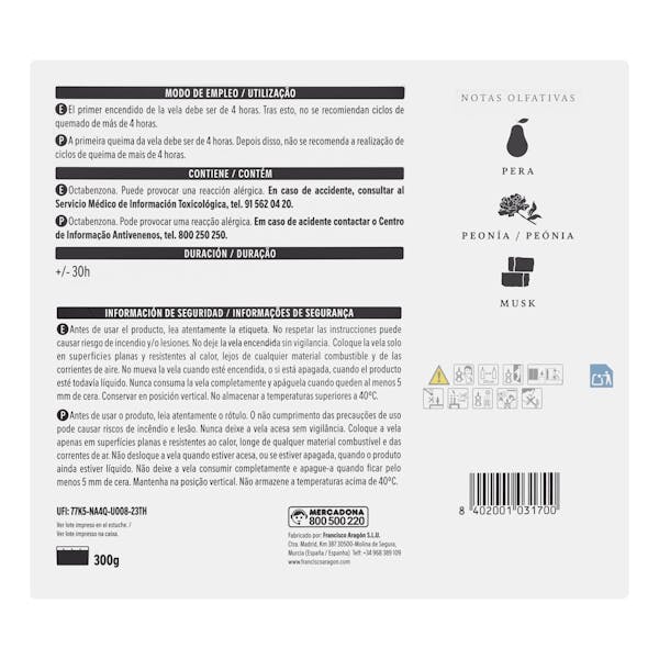 Vela perfumada Peonía Bosque Verde
