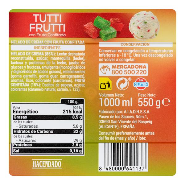 Etiqueta / ingredientes
