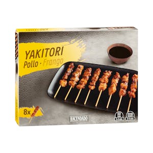 Brochetas de pollo Yakitori Hacendado ultracongeladas
