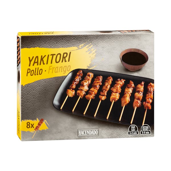 Imagen de Brochetas de pollo Yakitori Hacendado ultracongeladas