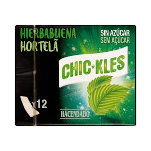 Chicle hierbabuena lámina Hacendado