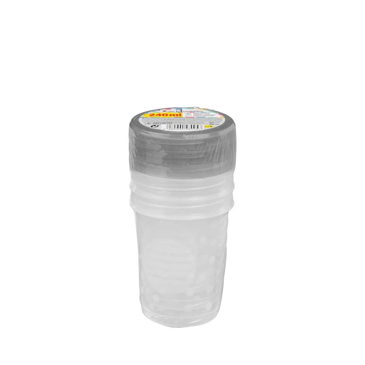 Recipiente de plástico redondo 240 ml Bosque Verde – Mercadona – صورة إعلانية للمنتج