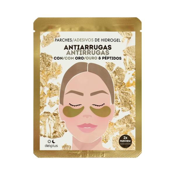 Parches hidrogel para ojos Antiarrugas Deliplus con oro y péptidos