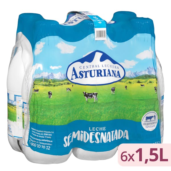 Imagen de Leche semidesnatada Asturiana
