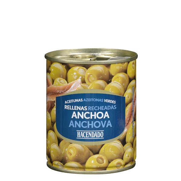 Aceitunas verdes rellenas de anchoa Hacendado