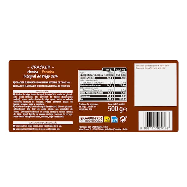 Crackers 30% integral