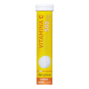 Comprimidos efervescentes vitamina C Deliplus 500 mg sabor limón
