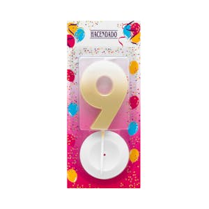 Vela de cumpleaños 9 Hacendado