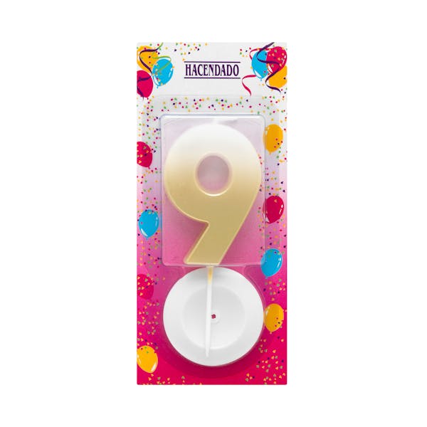 Imagen de Vela de cumpleaños 9 Hacendado