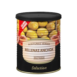 Greens olives stuffed with anchovies Hacendado
