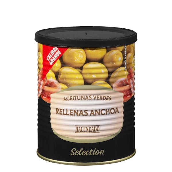 Aceitunas verdes rellenas de anchoa Hacendado